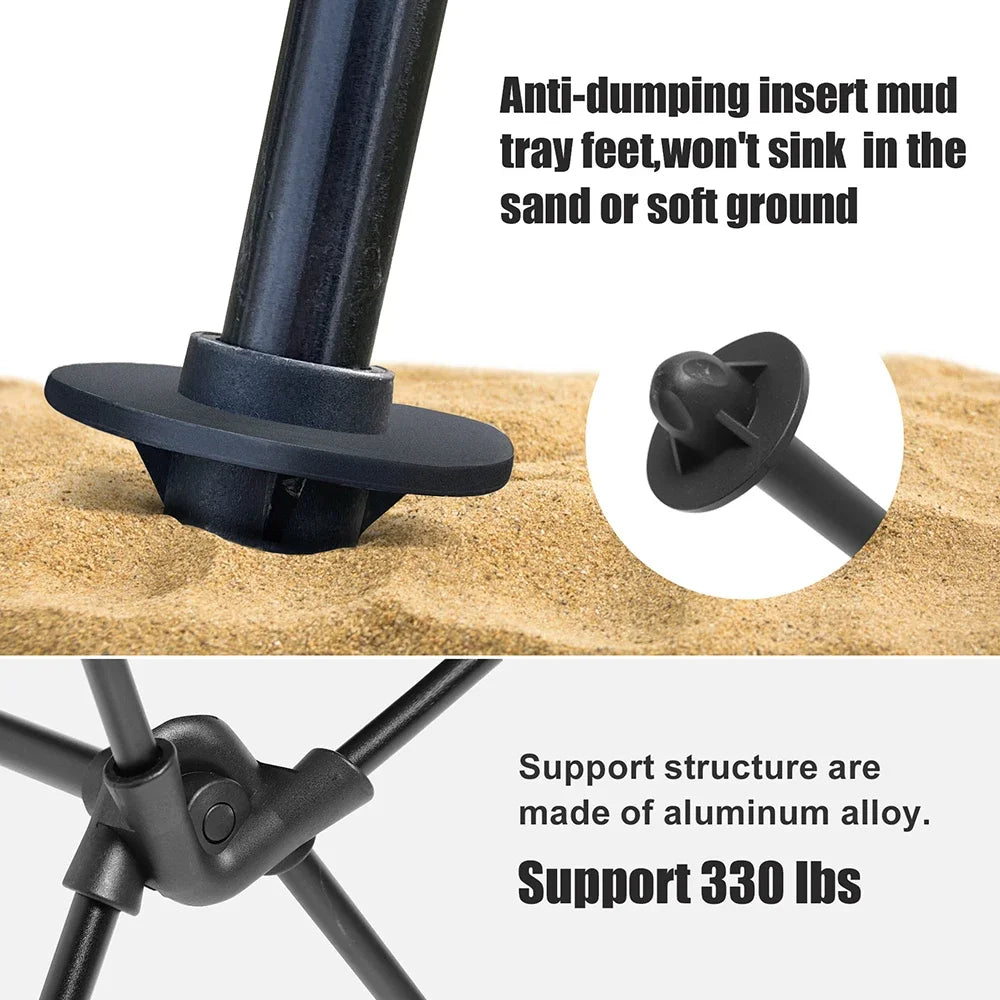 Folding Camping Chair with Headrest – Lightweight Comfort