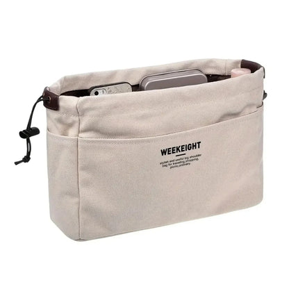 Canvas Drawstring Organizer Bag Lightweight Travel Storage