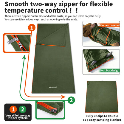 Sleeping Bag Liner Fleece for Warmth & Comfort