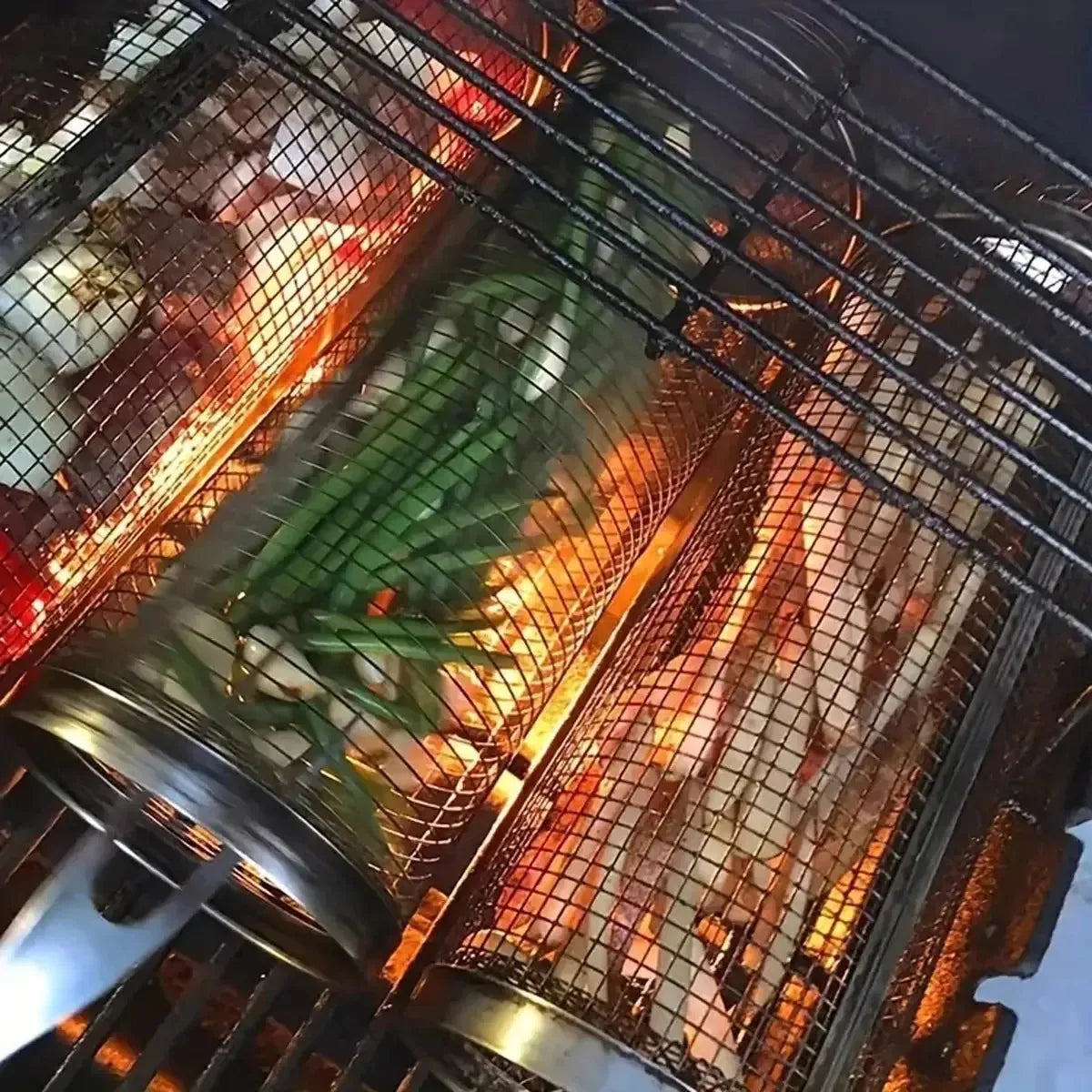 Stainless Steel BBQ Grill Cage for Easy Outdoor Grilling