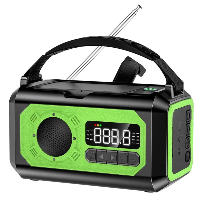 12000mAh Solar Hand Crank Emergency Weather Radio