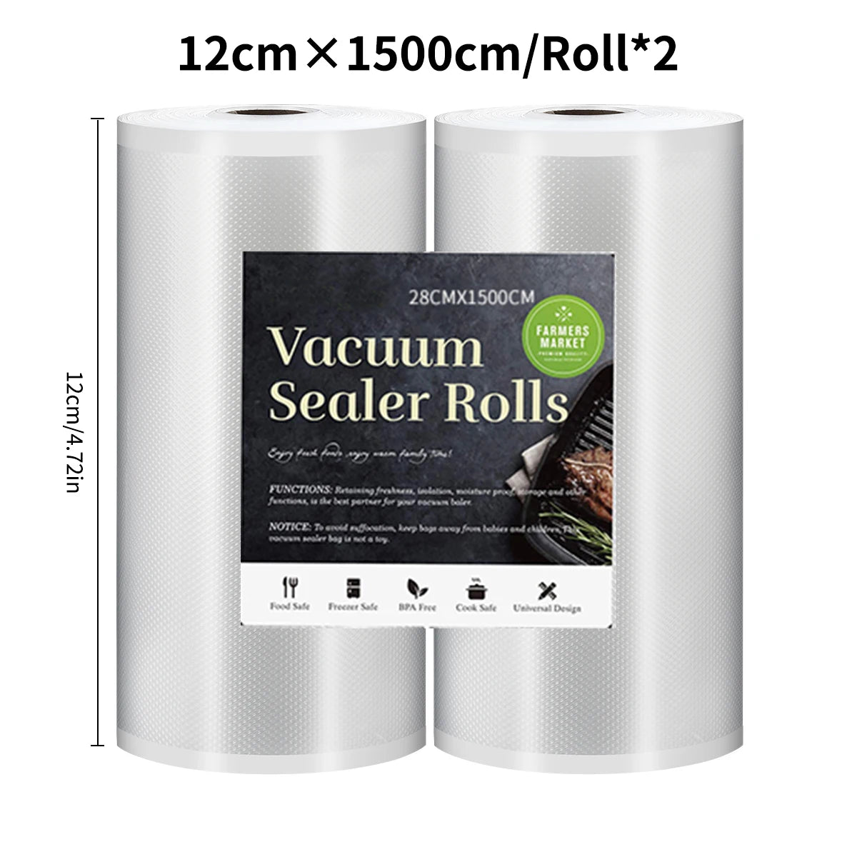 Vacuum Sealer Bags Rolls for Fresh Food Storage