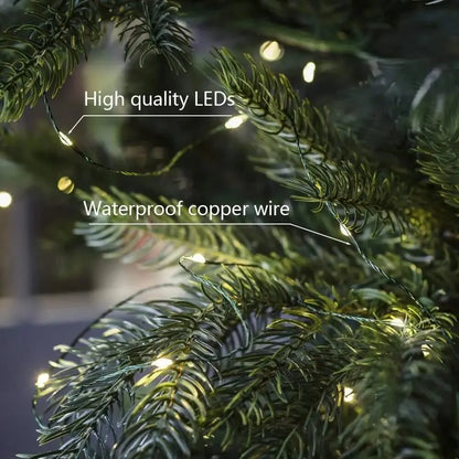 Outdoor LED String Lights with Remote for Camping Decor