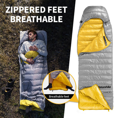Ultralight Duck Down Sleeping Bag for Winter Warmth