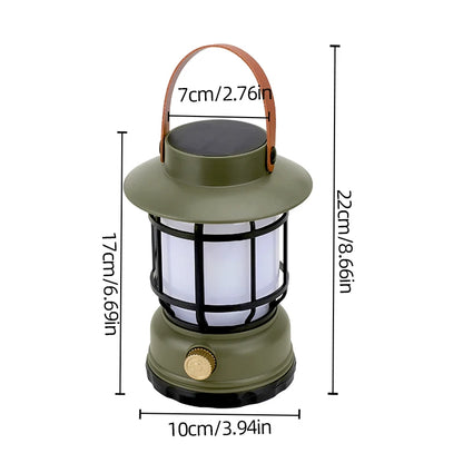 2-in-1 Solar USB Camping Lantern Ultra-Bright LED Light