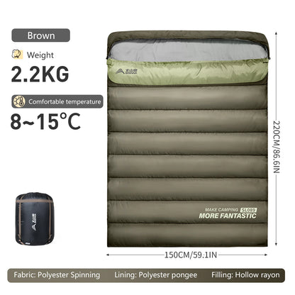 2 Person Sleeping Bag Warm & Portable for Camping