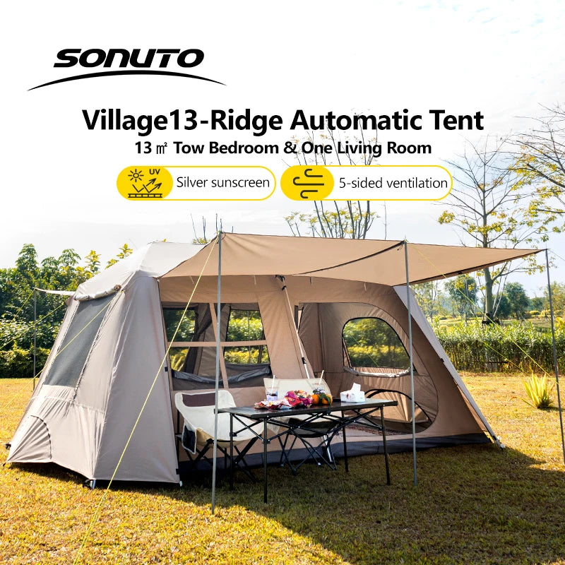 Large Camping Tent 3-8 Person Quick Setup Family Shelter