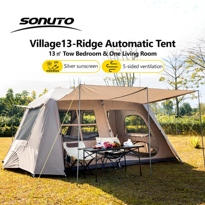 Large Camping Tent 3-8 Person Quick Setup Family Shelter