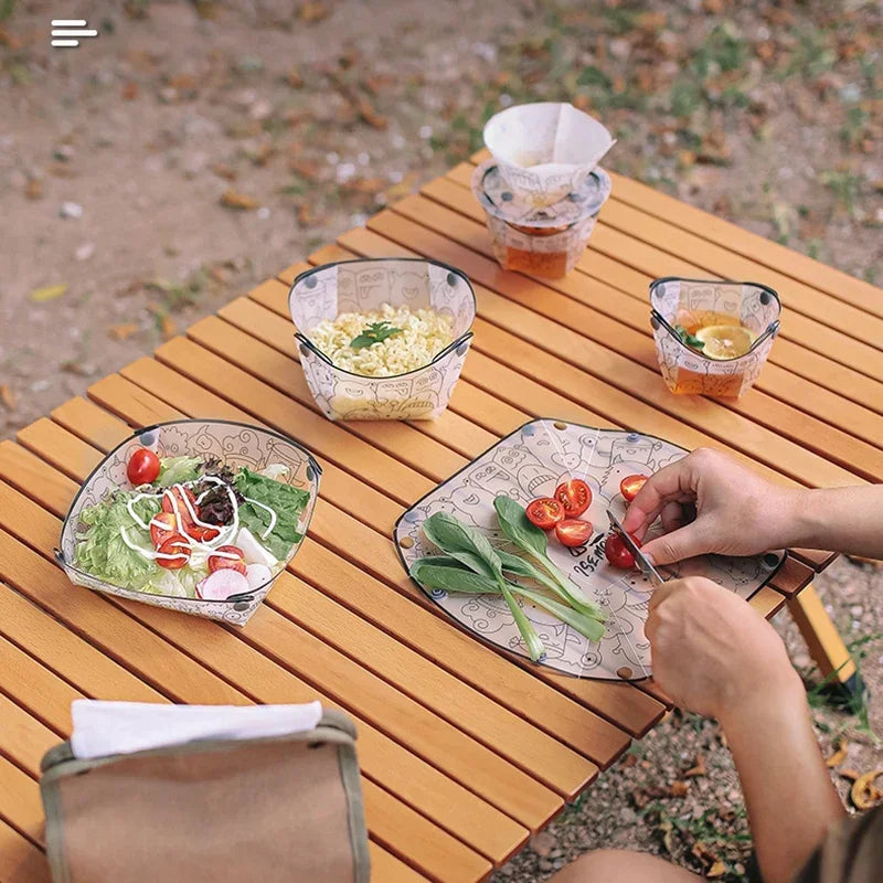 Lightweight Folding Camping Tableware Set – Portable & Durable