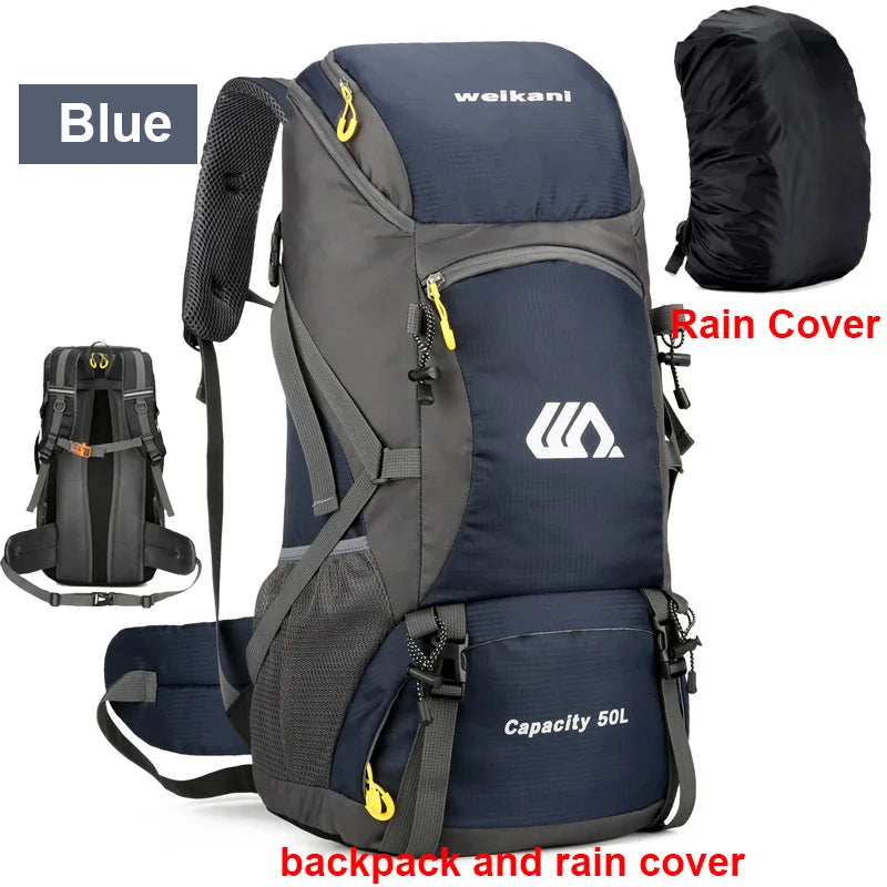 50L Hiking Backpack Waterproof Large Capacity Travel