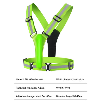 LED Reflective Running Vest – High Visibility Safety