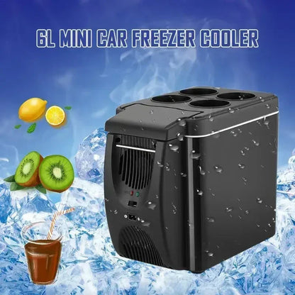 Portable Car Refrigerator Mini Fridge – Cool & Warm 6L