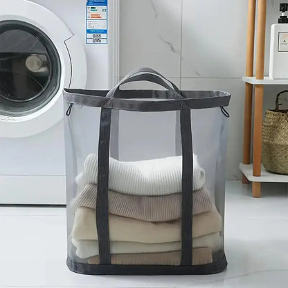 Foldable Mesh Laundry Basket – Large Capacity Organizer
