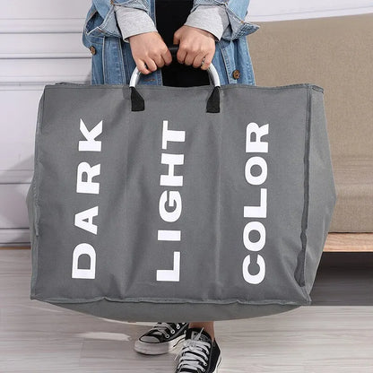 Foldable Laundry Basket 3 Compartments Easy Sorting