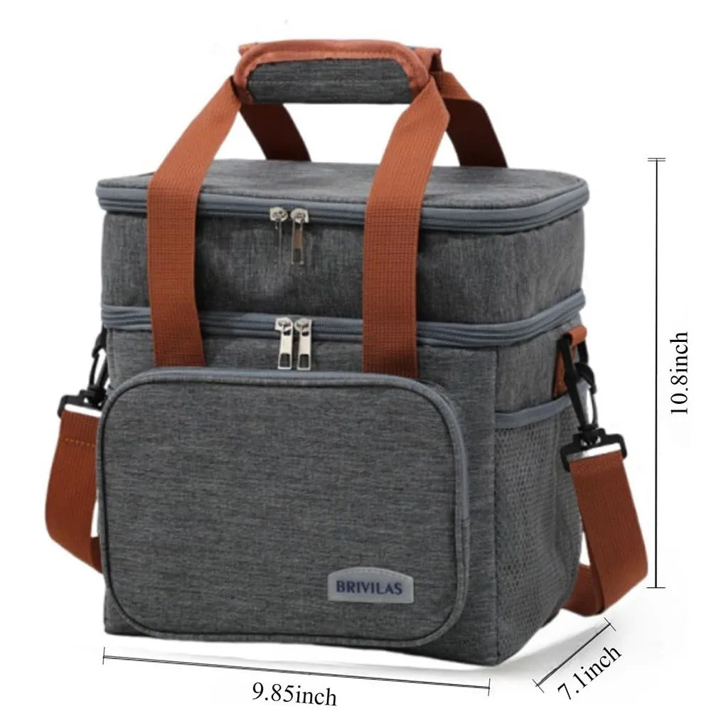 Insulated Collapsible Lunch Box – Leakproof Travel Cooler Bag