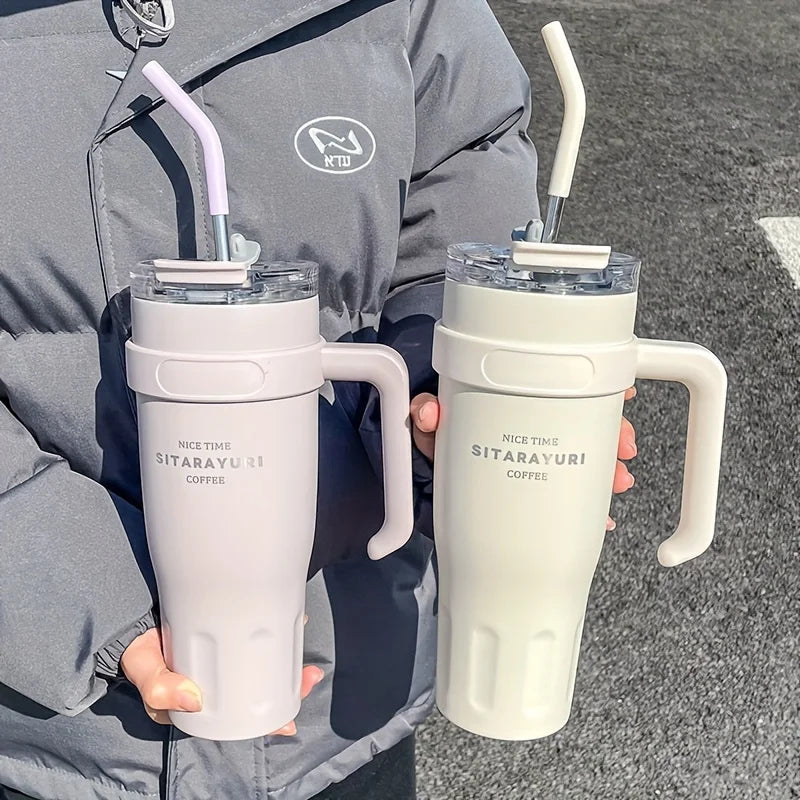 Large Insulated Stainless Steel Water Cup – Keeps Drinks Hot & Cold