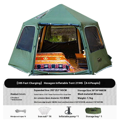 Inflatable Camping Tent 4–6 Person – Fast Setup Shelter