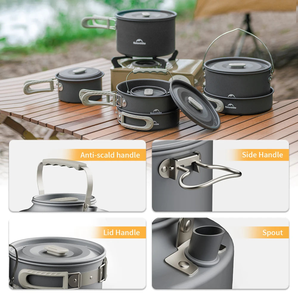 Camping Cookware Kit for Compact Outdoor Cooking