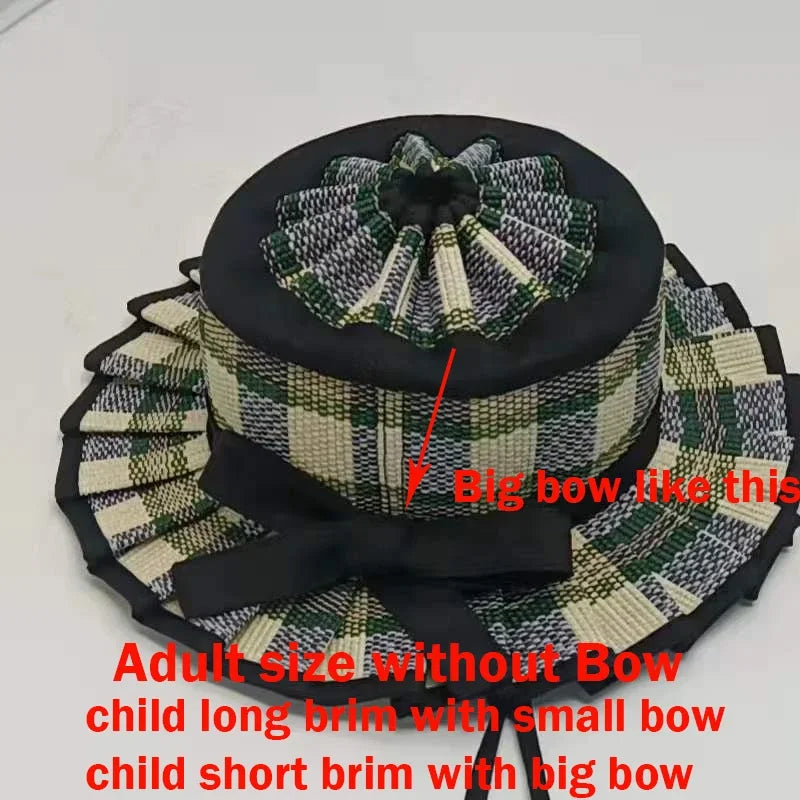 Foldable Straw Sun Hat for Kids & Adults – UV Protection