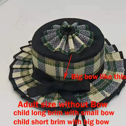 Foldable Straw Sun Hat for Kids & Adults – UV Protection