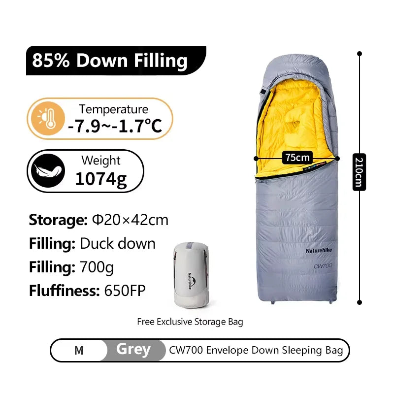 Ultralight Duck Down Sleeping Bag for Winter Warmth