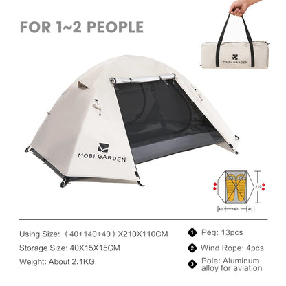 Camping Backpacking Tent Waterproof Easy Setup Shelter