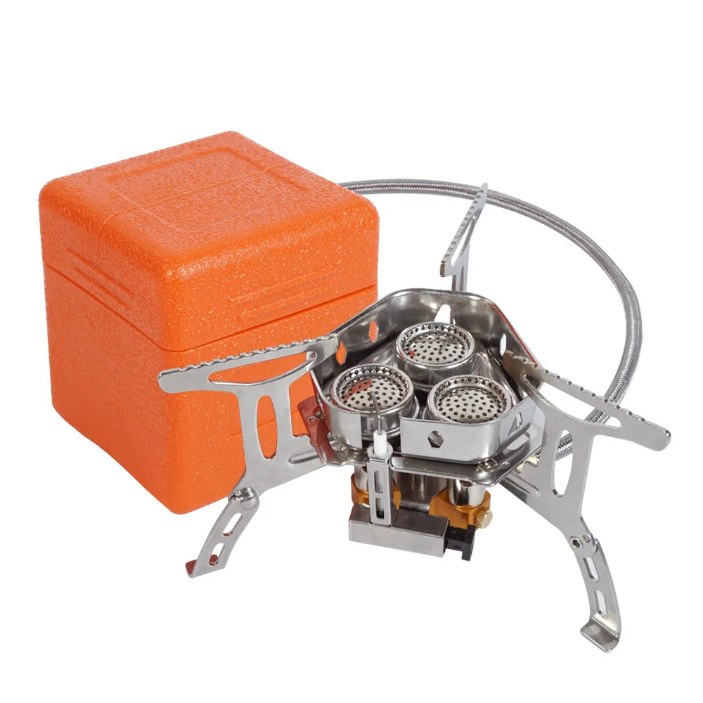 TARKA 3-Head Gas Stove – Portable Camping Burner 5800W