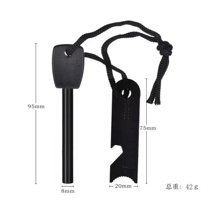 Waterproof Flint Fire Starter Rod for Outdoor Survival