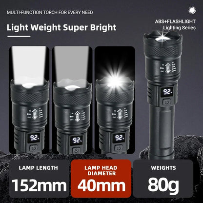 2000LM USB Rechargeable Tactical Flashlight for Camping
