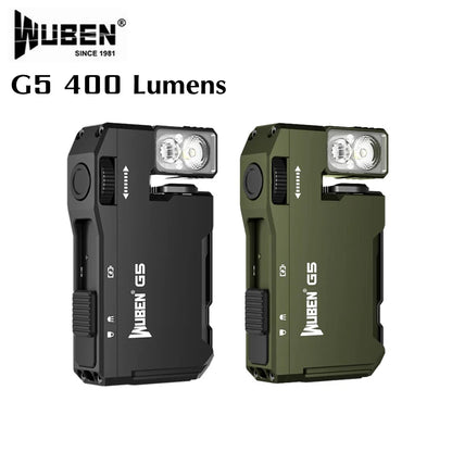 Mini EDC Flashlight 400LM with Rotating Head & Magnetic Base