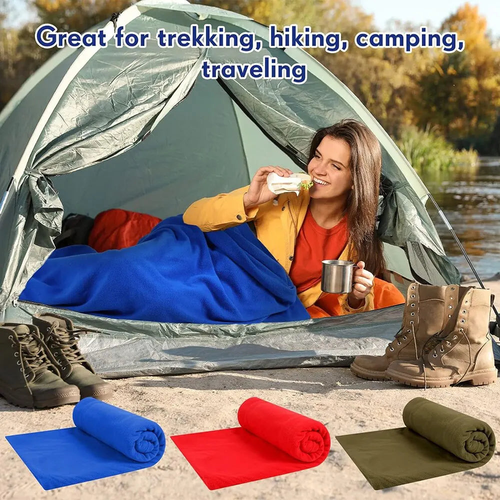 Portable Fleece Sleeping Bag Liner Ultra-Light Warm
