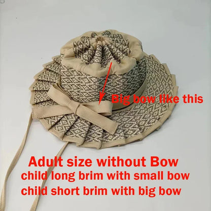 Foldable Straw Sun Hat for Kids & Adults – UV Protection