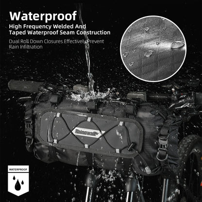 Waterproof Bike Handlebar Bag 12L with Dry Storage