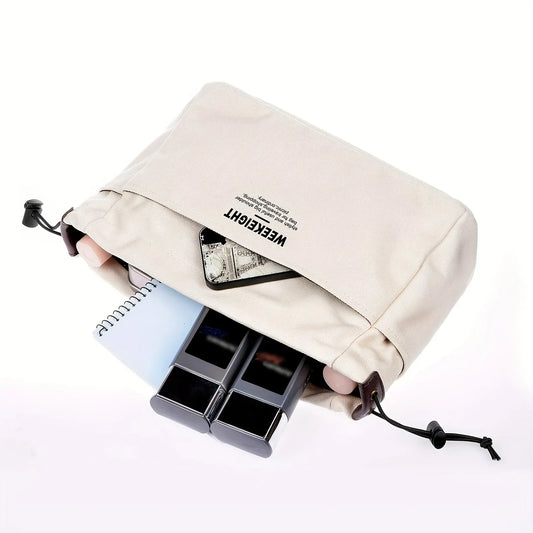 Canvas Drawstring Organizer Bag Lightweight Travel Storage