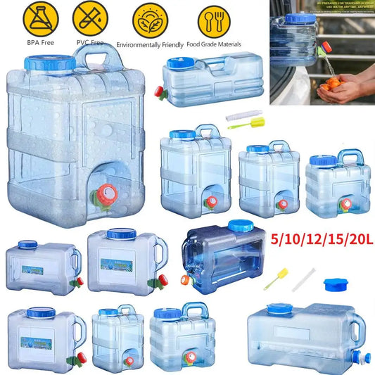 Camping Water Container with Faucet for Easy Storage