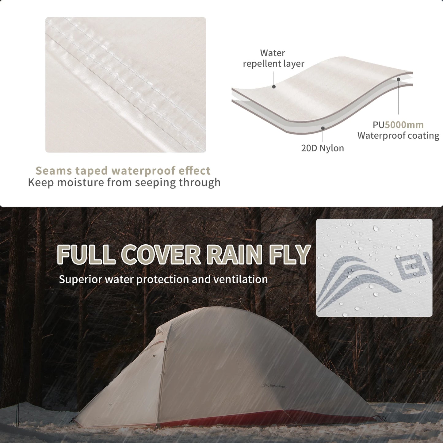Ultralight Camping Tent 2 Person – Waterproof Backpacking