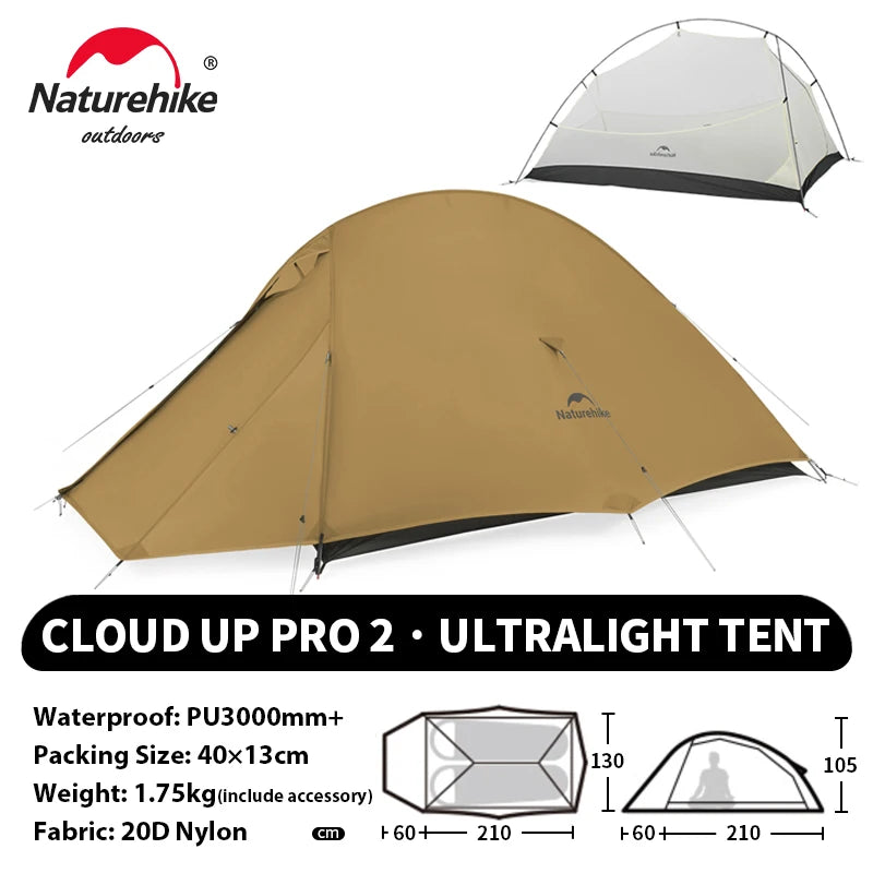 Ultralight Camping Tent Waterproof 2 Person Hiking Shelter