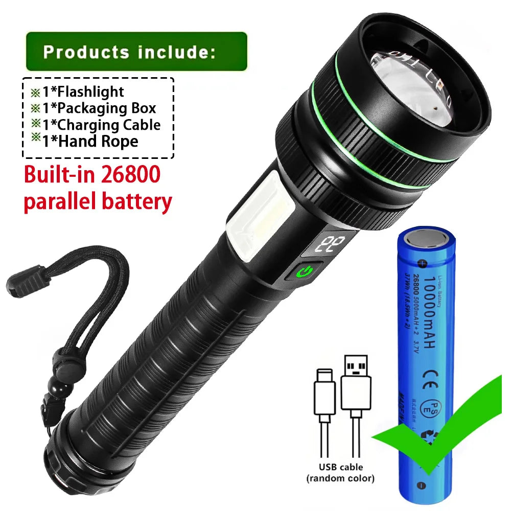 High Power LED Flashlight – USB Rechargeable Lantern