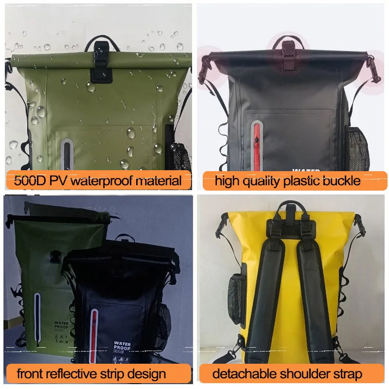 Waterproof Dry Bag Backpack 30L Keeps Gear Dry