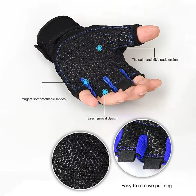 Gym Training Gloves with Grip & Wrist Support