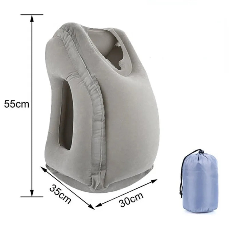 Inflatable Travel Pillow with Chin Support Comfort