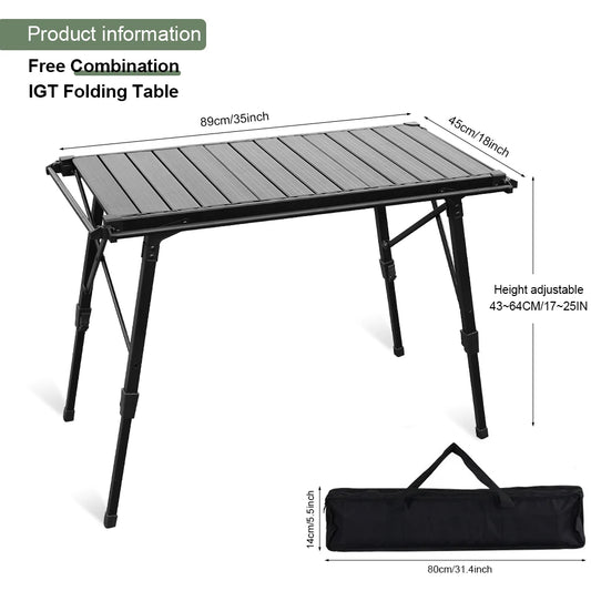 IGT Folding Camping Table – Portable BBQ Cooking Station