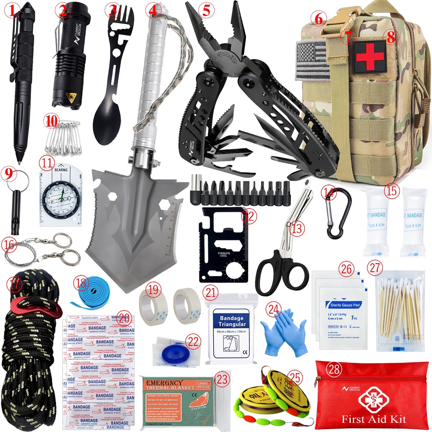 Car Survival First Aid Kit Full Emergency Set