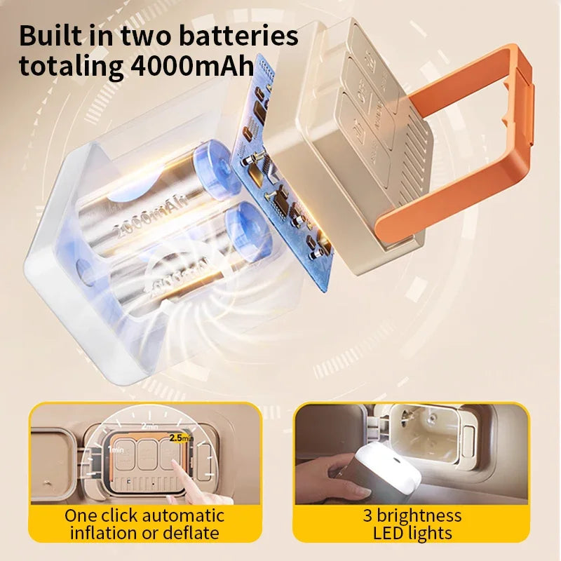 Self-Inflating Camping Air Mattress with Built-in Pump