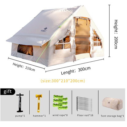 Inflatable Camping Tent for 3–4 People Easy Setup