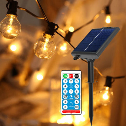 Solar Outdoor String Lights for Garden & Camping Ambience