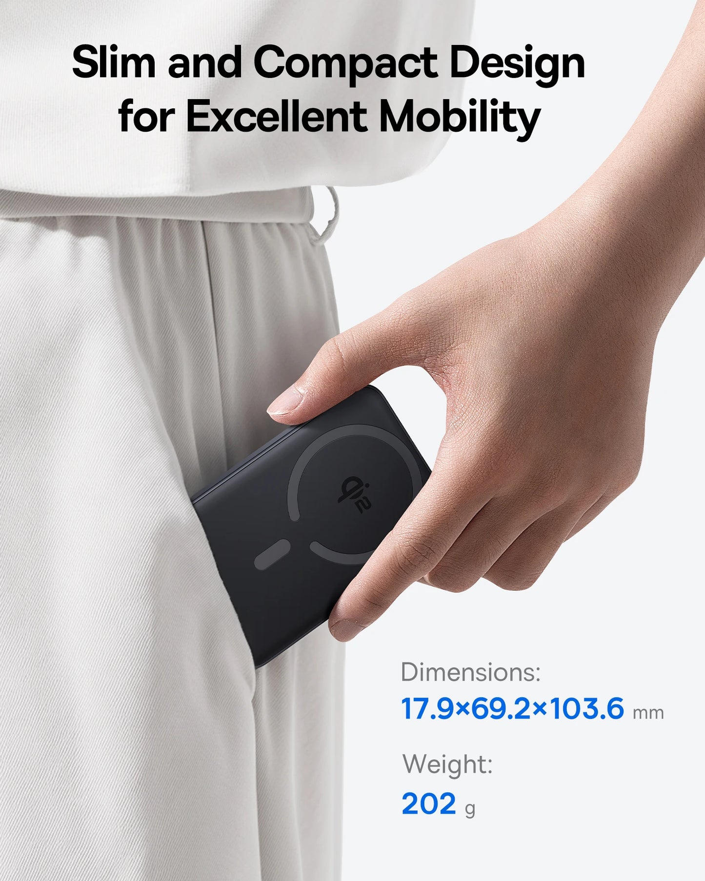 10000mAh Magnetic Power Bank with Fast Wireless Charging