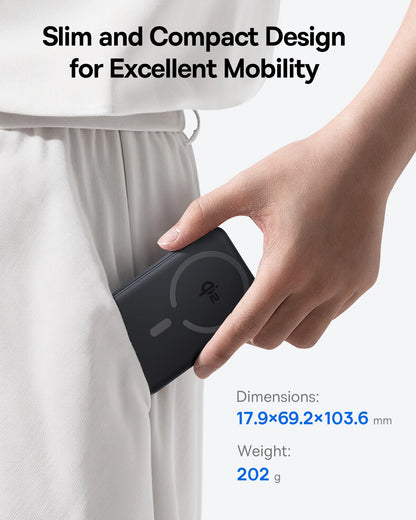 10000mAh Magnetic Power Bank with Fast Wireless Charging