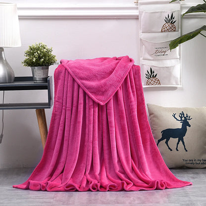 Coral Fleece Blanket – Soft Warm Throw for Travel & Picnic