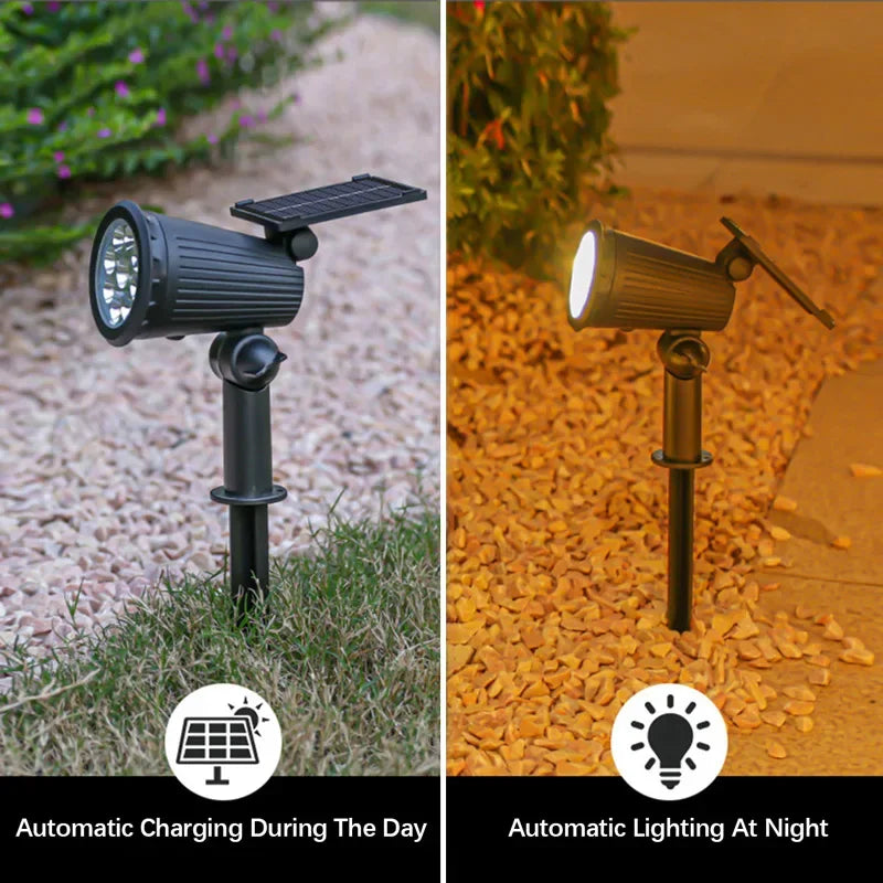 Solar LED Spotlight for Garden Bright Waterproof Lighting
